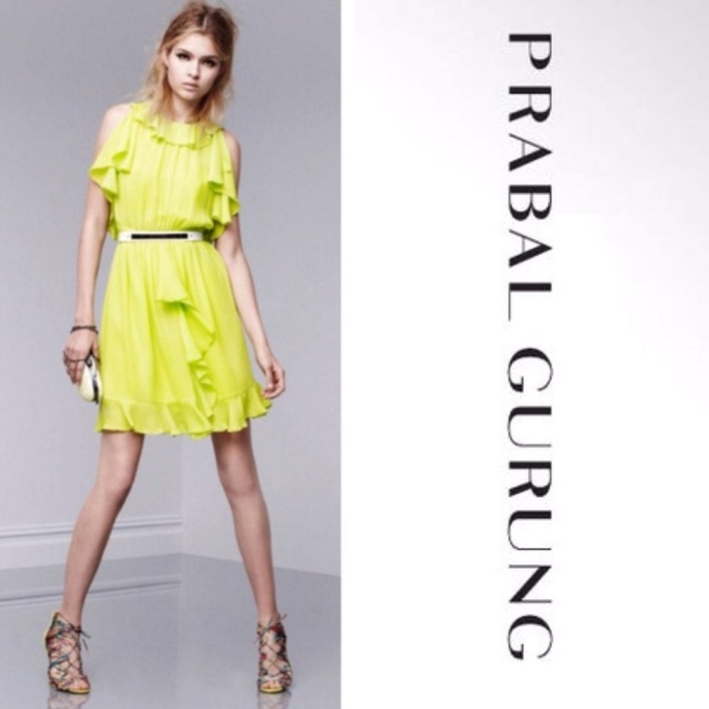 Neon petal dress